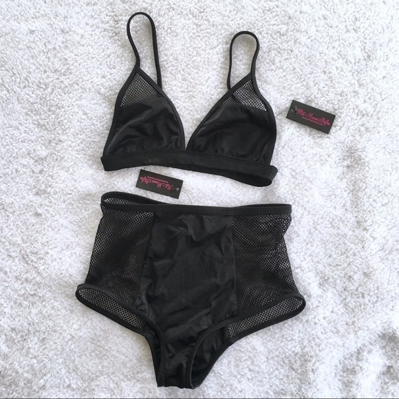 Hot Miami Styles High Waist Mesh Bikini - Picture 2 of 4